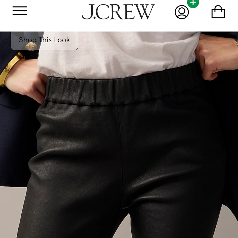J Crew Leather leggings